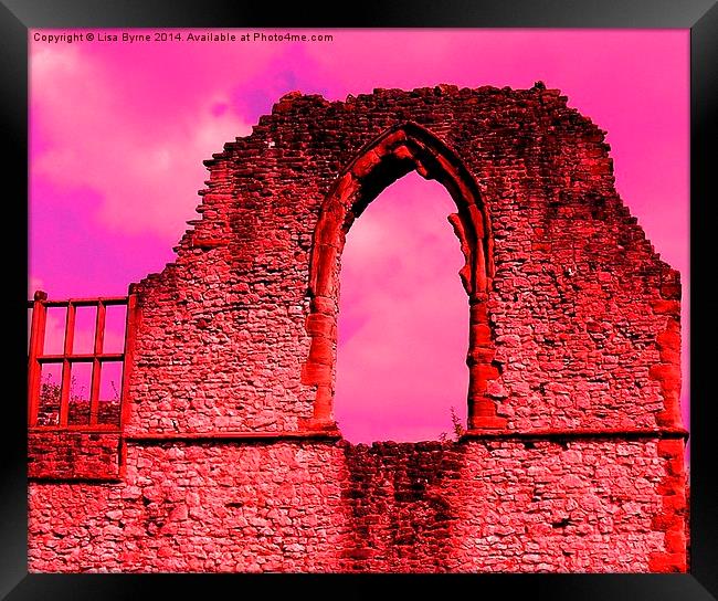 Dudley Castle, Arch Window Framed Print by Lisa PB