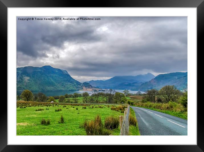 The Road  to Ullswater Framed Mounted Print by Trevor Kersley RIP