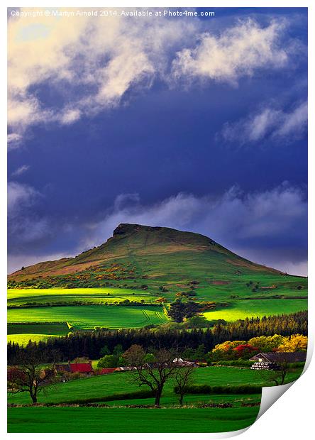 Roseberry Topping North Yorkshire Print by Martyn Arnold