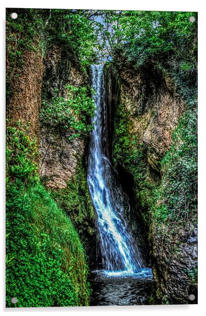 Dyserth Waterfall Acrylic by stewart oakes