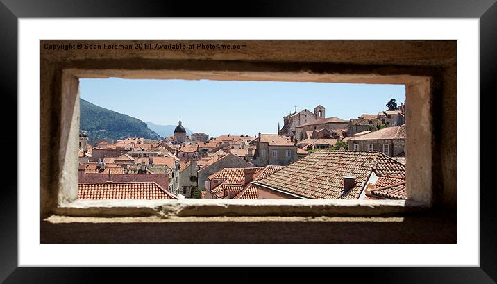 Dubrovnik Framed Mounted Print by Sean Foreman