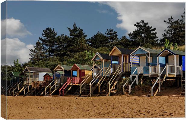 Beach Huts at Wells Canvas Print by Mark Bunning