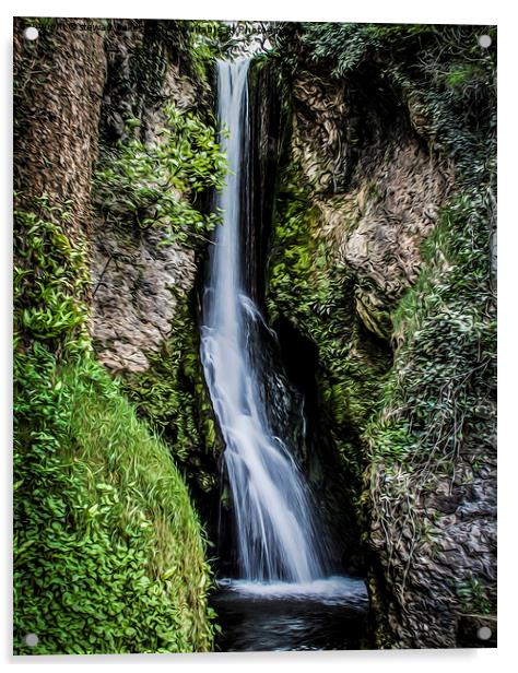 Dyserth Waterfall 2 Acrylic by stewart oakes