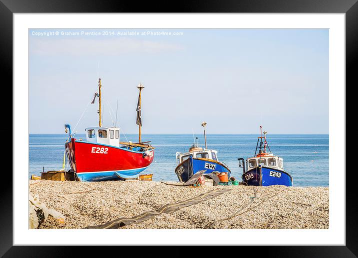 Colourful Fishing Boats Framed Mounted Print by Graham Prentice