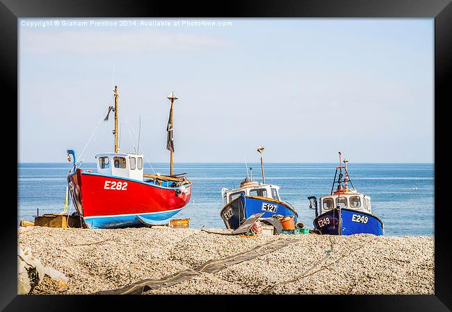 Colourful Fishing Boats Framed Print by Graham Prentice