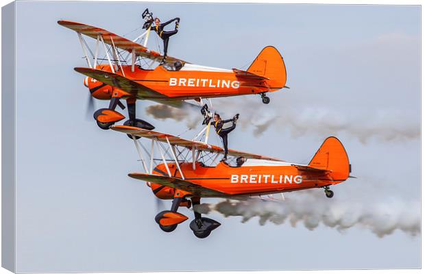 Breitling Wing Walkers Abingdon 2014 Canvas Print by Oxon Images
