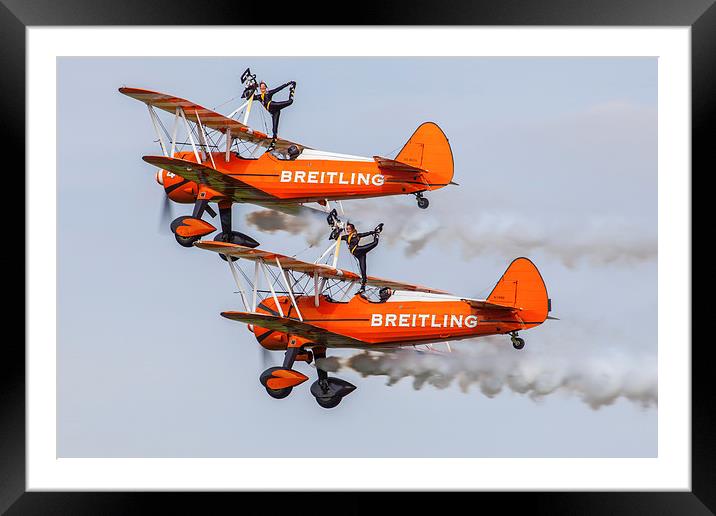 Breitling Wing Walkers Abingdon 2014 Framed Mounted Print by Oxon Images