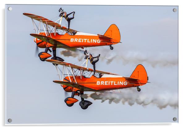 Breitling Wing Walkers Abingdon 2014 Acrylic by Oxon Images
