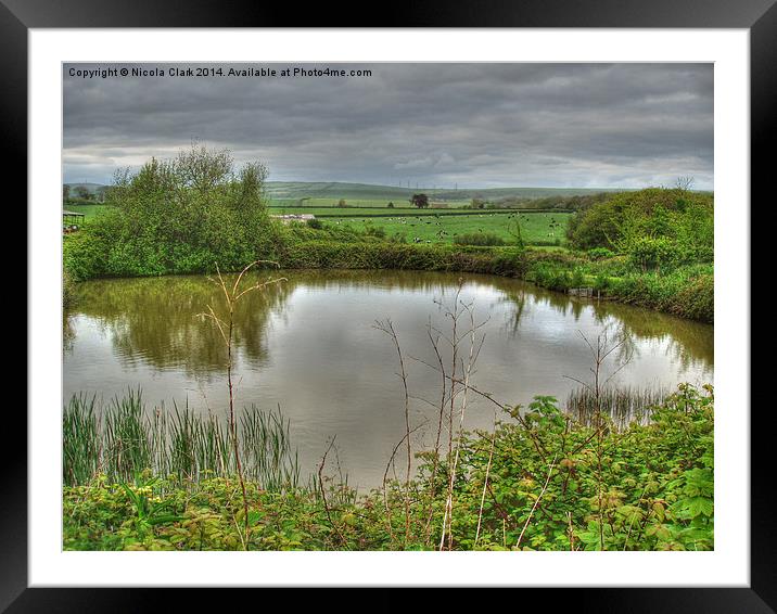 Countryside Lake Framed Mounted Print by Nicola Clark