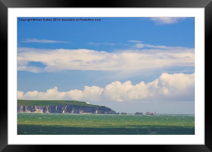 Needles and Alum Bay , I.O.W. Framed Mounted Print by Alan Sutton