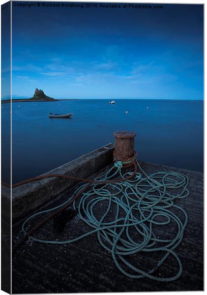 Holy island harbour view Canvas Print by Richard Armstrong