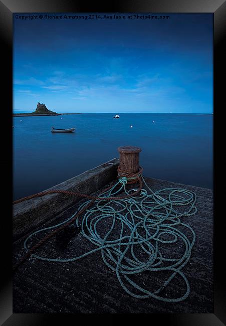 Holy island harbour view Framed Print by Richard Armstrong