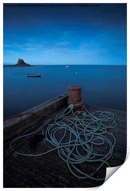 Holy island harbour view Print by Richard Armstrong