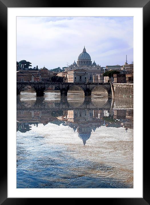 Rome Reflected Framed Mounted Print by Laura Witherden