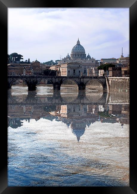 Rome Reflected Framed Print by Laura Witherden