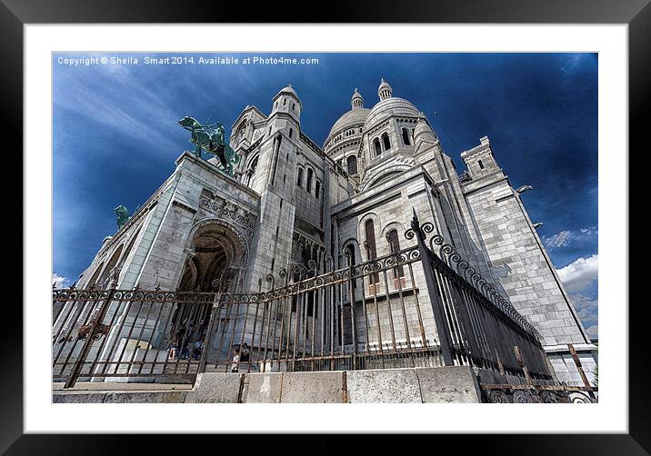 Sacre Coeur, Montmartre Framed Mounted Print by Sheila Smart