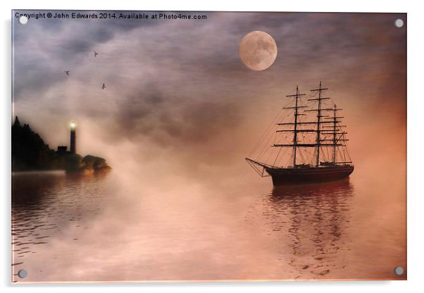 Evening Mists Acrylic by John Edwards