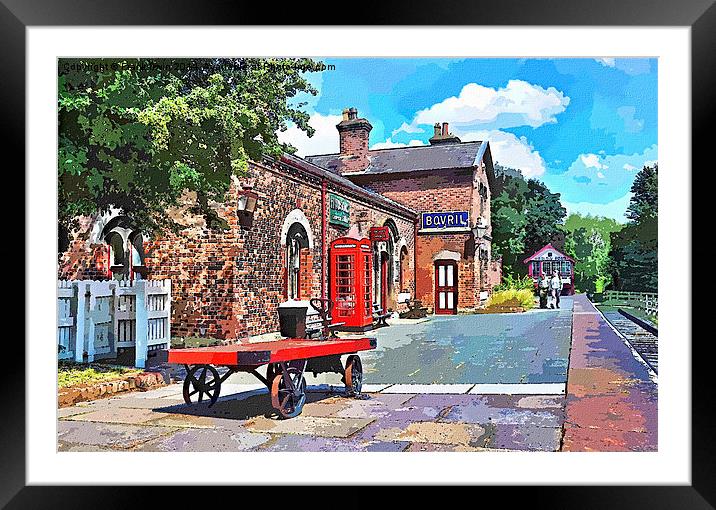 Hadlow Road Station artistically produced Framed Mounted Print by Frank Irwin