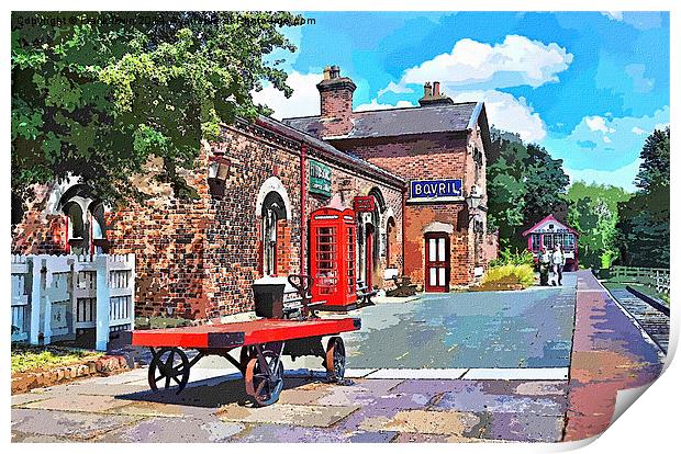 Hadlow Road Station artistically produced Print by Frank Irwin