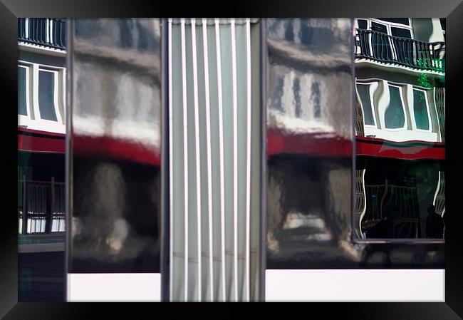 Relections on a tramway 1 Framed Print by Jose Manuel Espigares Garc