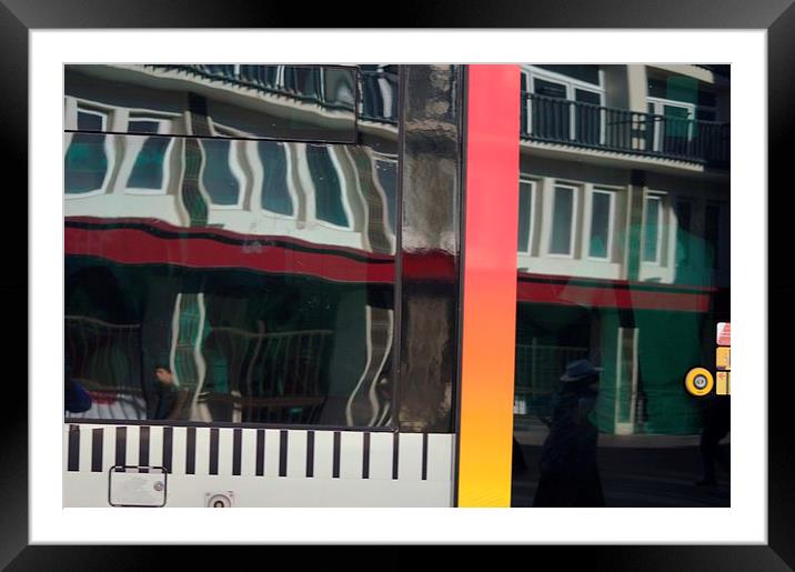 Reflections on a tramway 2 Framed Mounted Print by Jose Manuel Espigares Garc