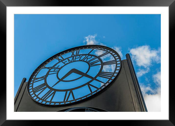 The Emporium Clock Framed Mounted Print by Steve Purnell