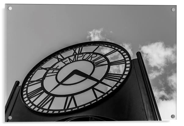 The Emporium Clock Mono Acrylic by Steve Purnell