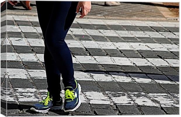 Pedestrian crossing 2 Canvas Print by Jose Manuel Espigares Garc