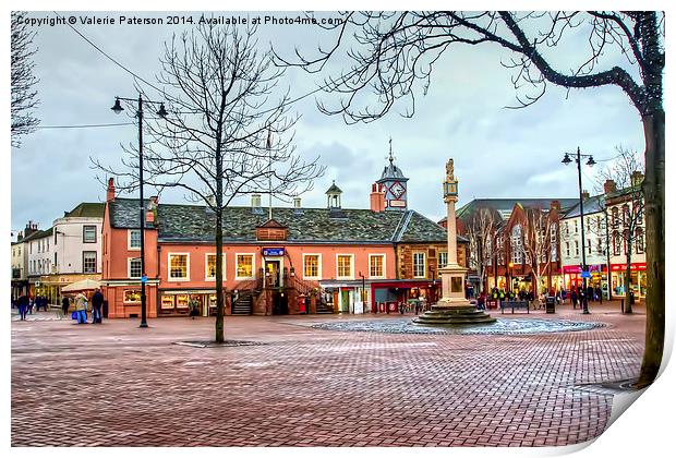 Carlisle Main Square Print by Valerie Paterson