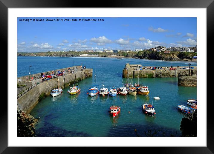 Newquay Framed Mounted Print by Diana Mower