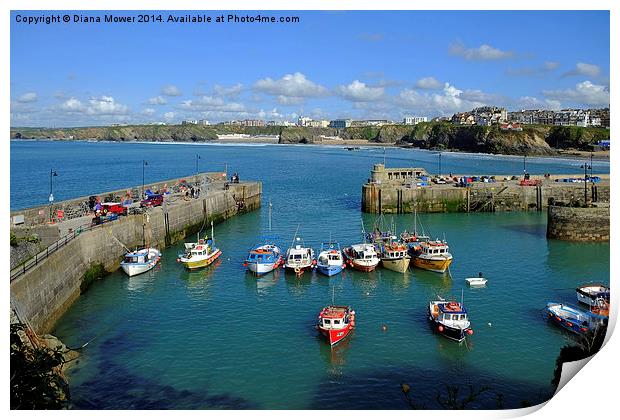 Newquay Print by Diana Mower