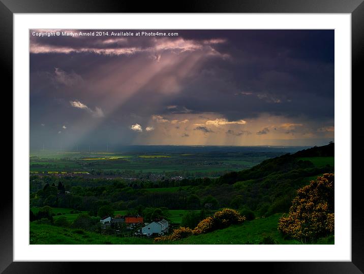 Yorkshire Moors Evening Light Framed Mounted Print by Martyn Arnold