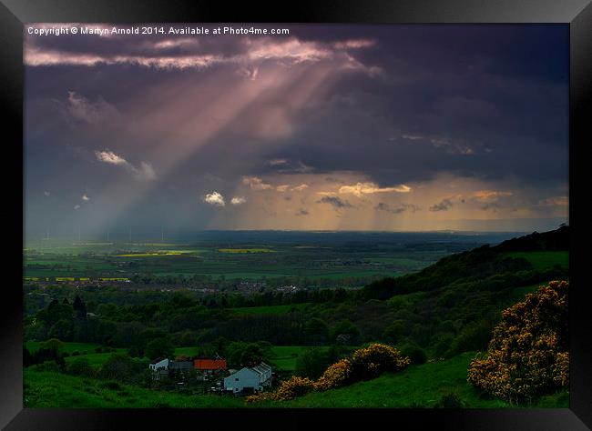 Yorkshire Moors Evening Light Framed Print by Martyn Arnold