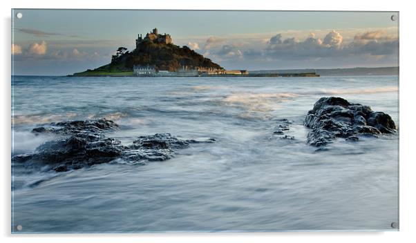 St Michaels Mount, Cornwall, England Acrylic by David Stephens