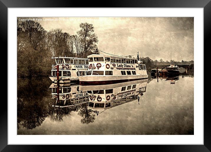 River Boats River Dee Chester Framed Mounted Print by Pete Lawless