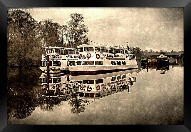 River Boats River Dee Chester Framed Print by Pete Lawless
