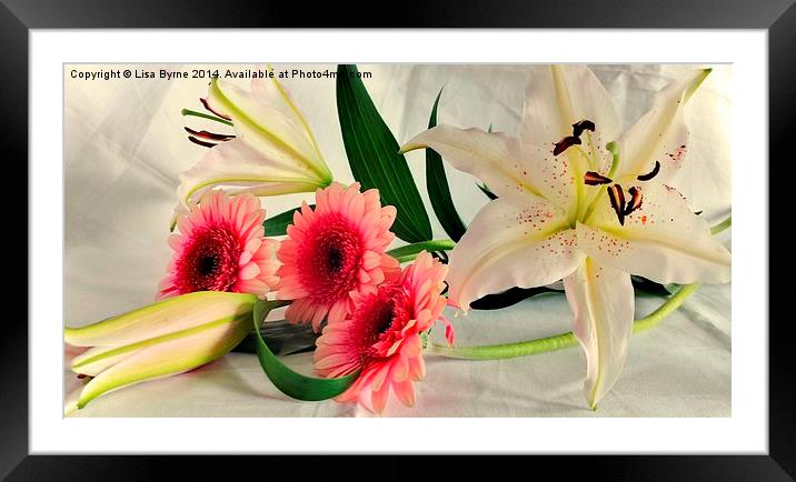 A Collection Of Flowers Framed Mounted Print by Lisa PB