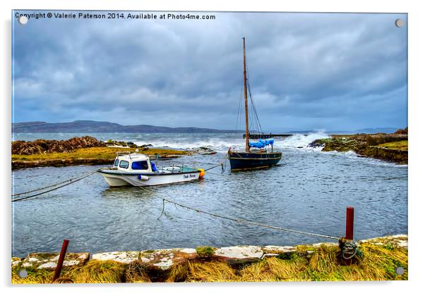 Portencross Bay Acrylic by Valerie Paterson