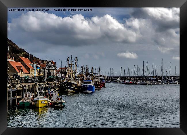 The Harbour Scarborough Framed Print by Trevor Kersley RIP