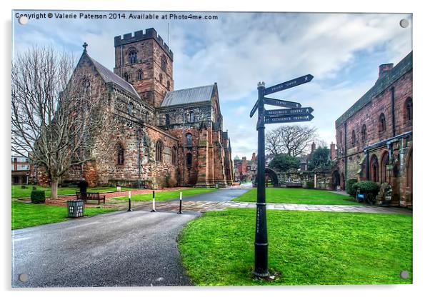 Carlisle Cathedral & Fratry Acrylic by Valerie Paterson