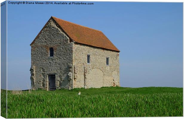 St Peter’s Bradwell Canvas Print by Diana Mower