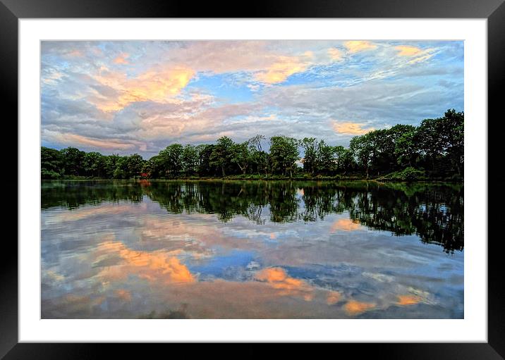 Chard Reservoir at Dawn Framed Mounted Print by Darren Galpin
