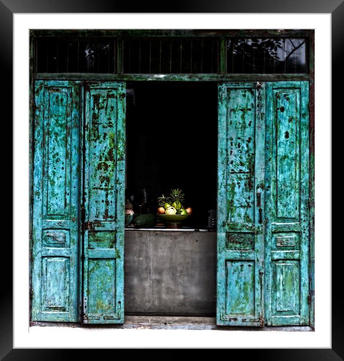 Mysterious Blue doorway. Framed Mounted Print by Robert Murray