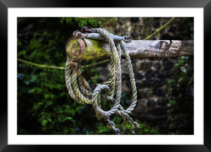 Old Rope in Colour Framed Mounted Print by David Hare