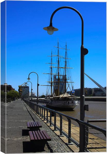 Streetlamps at noon Canvas Print by Nick Fulford