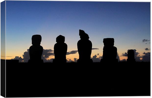 Guardians of Rapa Nui Canvas Print by Nick Fulford
