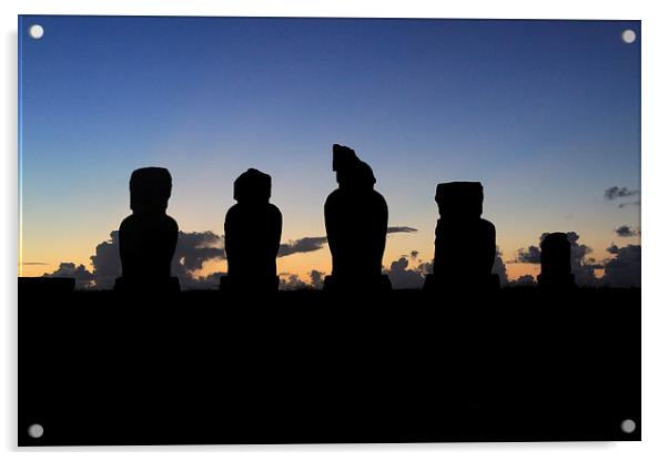 Guardians of Rapa Nui Acrylic by Nick Fulford