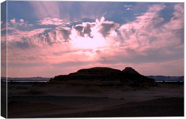 Desert Sunset Canvas Print by Jacqueline Burrell