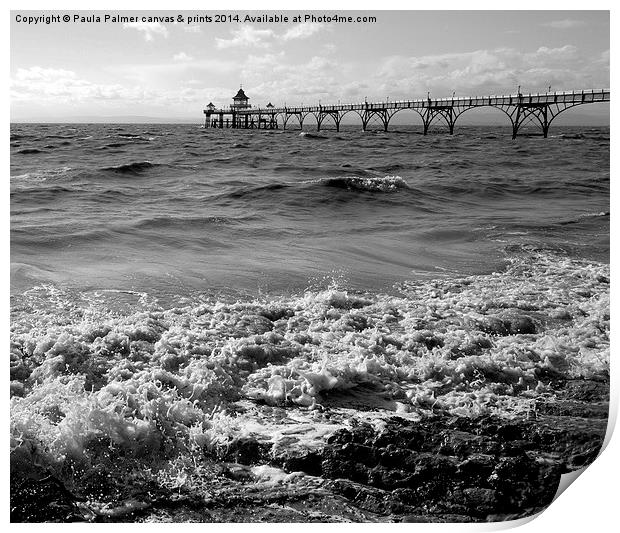 Clevedon Pier-Grade 1 listed Print by Paula Palmer canvas