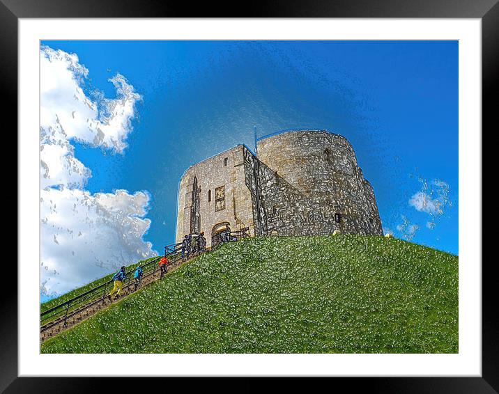 Clifford's Tower in York  historical building. Add Framed Mounted Print by Robert Gipson